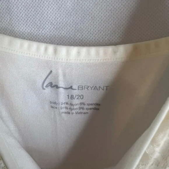 Lane Bryant NWT Lace Bodice Camisole Tank Top with Adj Straps Plus Size 18/20 - Picture 5 of 10